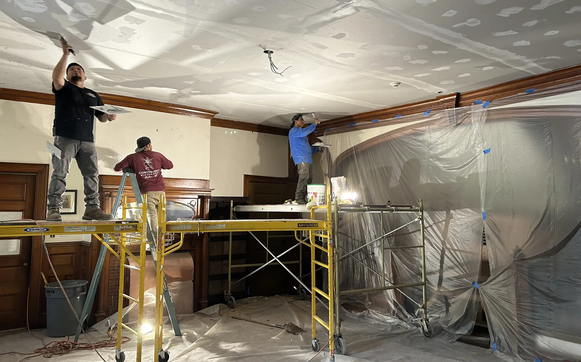 Interior restoration work underway at Idylease